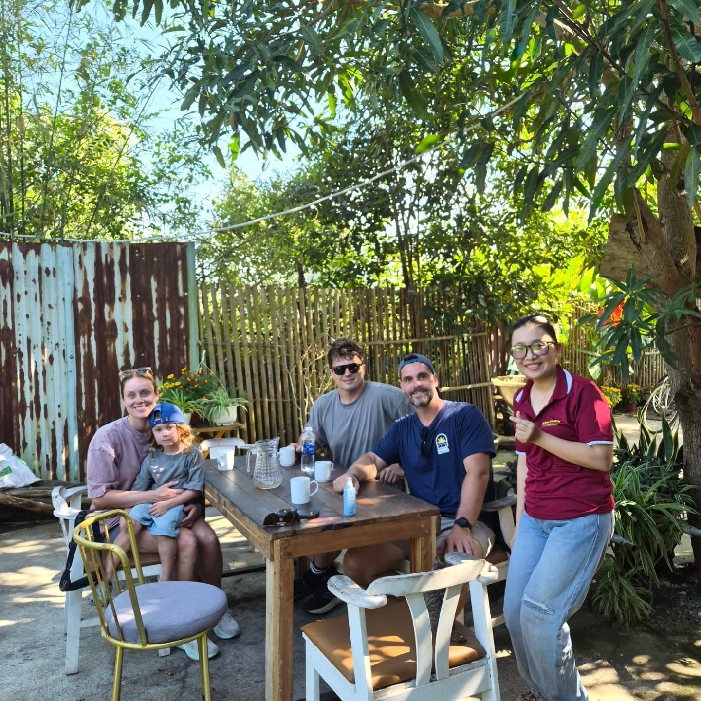 Bong welcoming guests at the farm